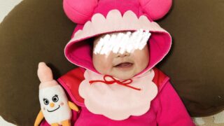 赤ちゃんマン（あかちゃんまん）コスプレ衣装を手作り｜型紙なしで赤ちゃん用に簡単に作る方法【写真あり】