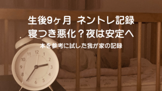 生後9ヶ月のネントレスケジュール実例｜寝つき悪化？夜は安定へ