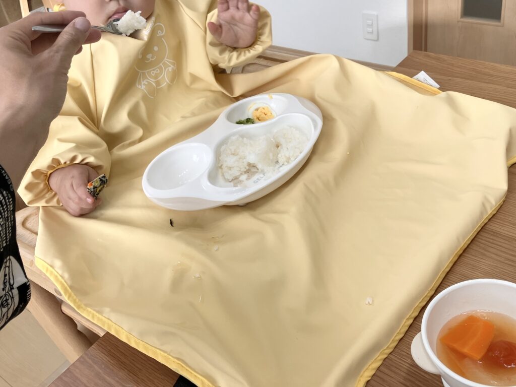 生後10ヶ月に落ち着いたスープとご飯の食べ方