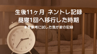生後11ヶ月のネントレスケジュール実例｜昼寝1回への移行で寝つきが改善した体験談